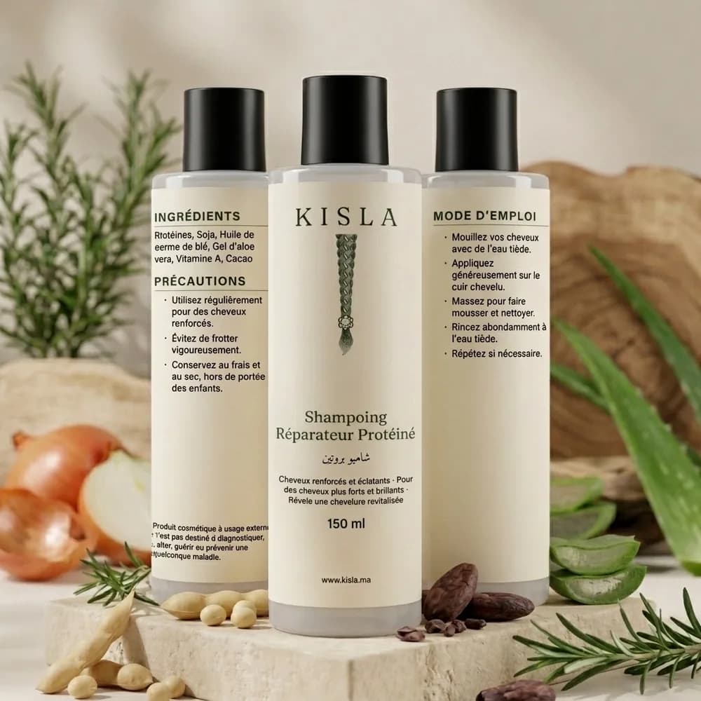 Shampoing Réparateur Protéiné et son décor