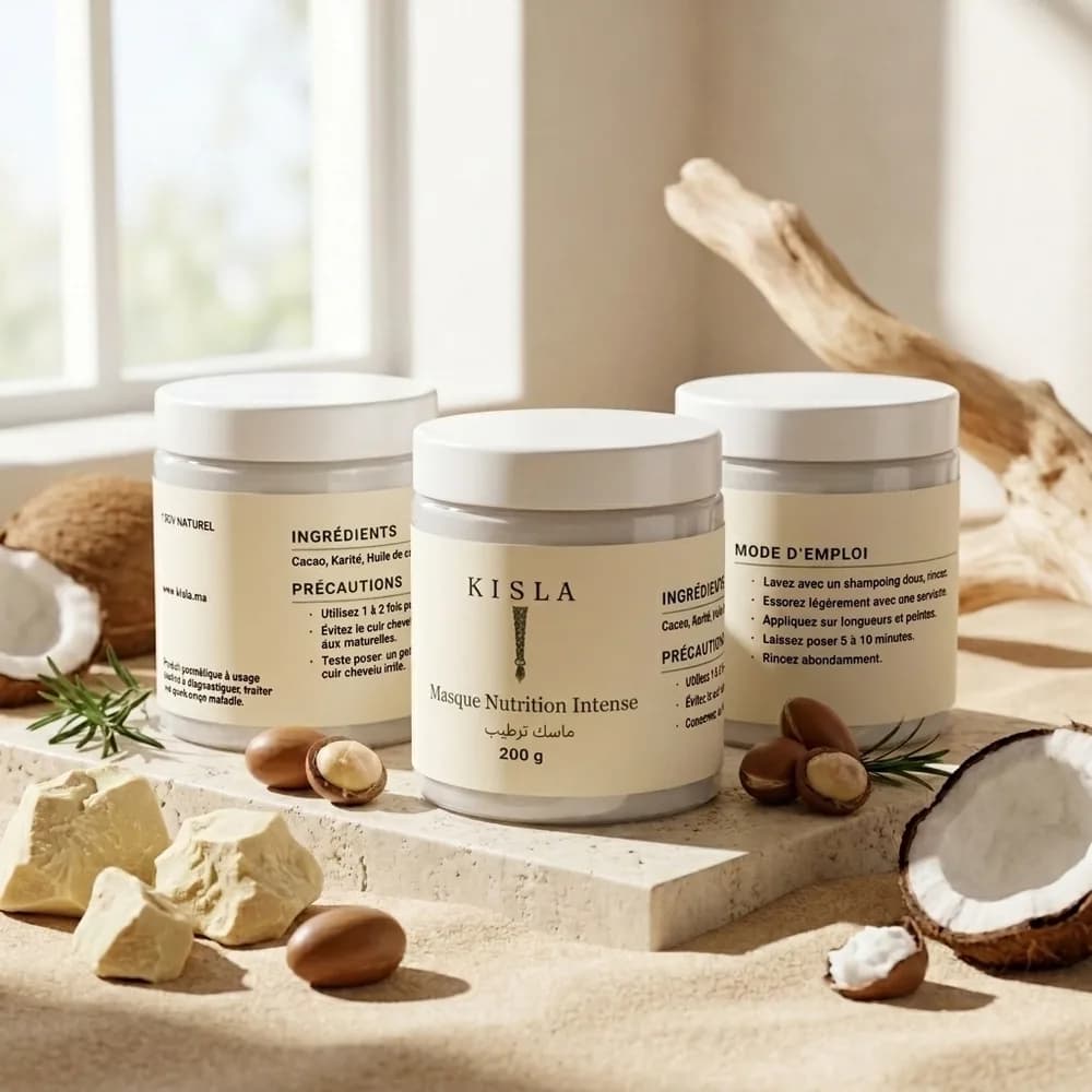 Masque Nutrition Intense et son décor